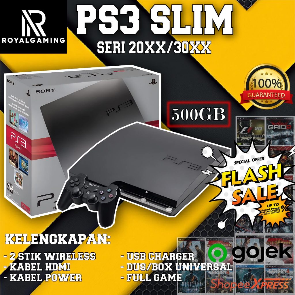 Royalgamingps - Playstation 3 Ps3 Slim Seri 20xx/25xx/30xx Sony Cfw 500GB Full Games