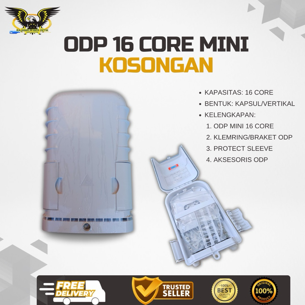 ODP 16 Core Mini Odp 16c Mini Fiber Optik - Kosongan - Adapter - Pigtail - Splitter Box