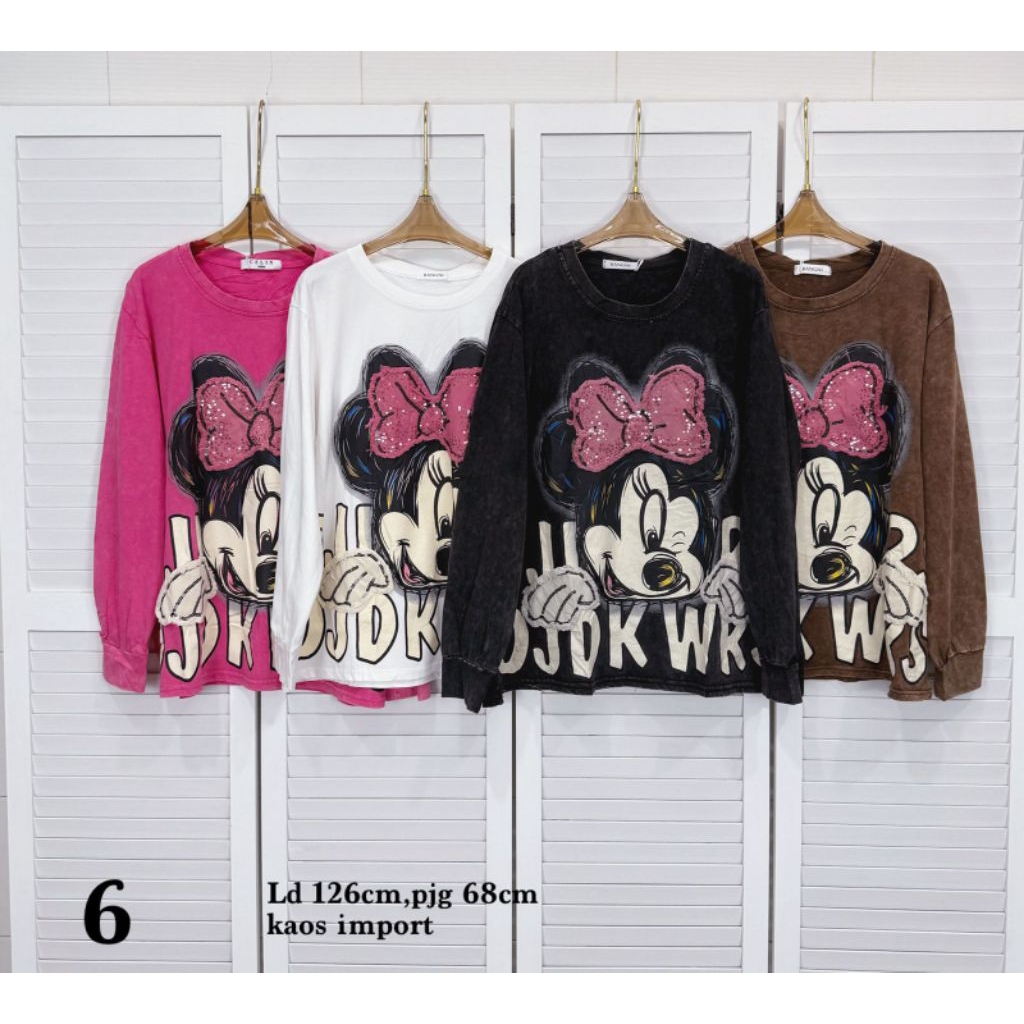 Kaos wanita import premium terbaru, Blouse wanita terbaru, kaos lengan panjang wanita  import premiu