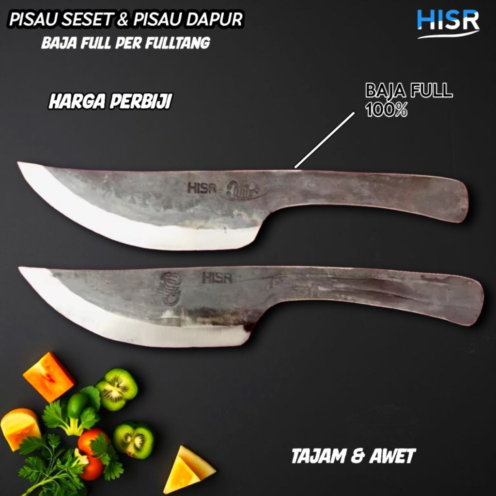 Pisau dapur pisau seset bahan baja per full tajam asli Wonosobo