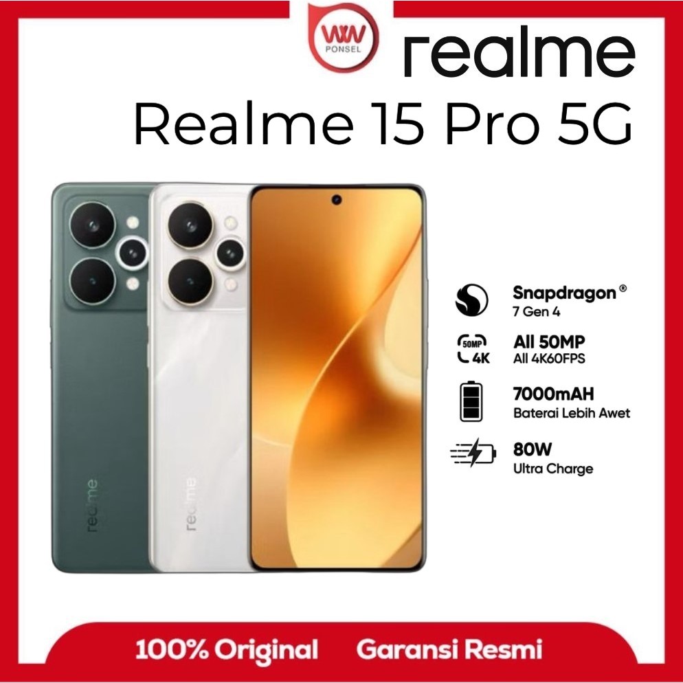 Hp Realme 15 Pro 5G Ram 12GB Internal 256GB Garansi Resmi
