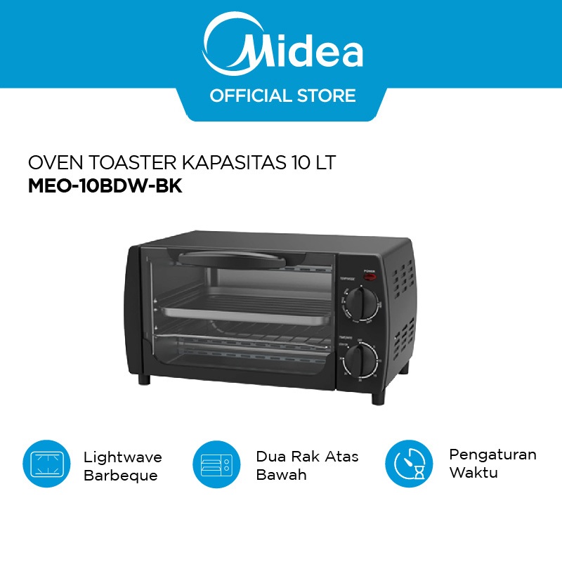 Midea MEO-10BDW Oven Toaster 10 L Black/White