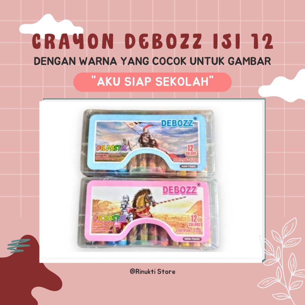 CRAYON DEBOZZ ISI 12 || CRAYON LUCU || CRAYON BERBAGAI WARNA