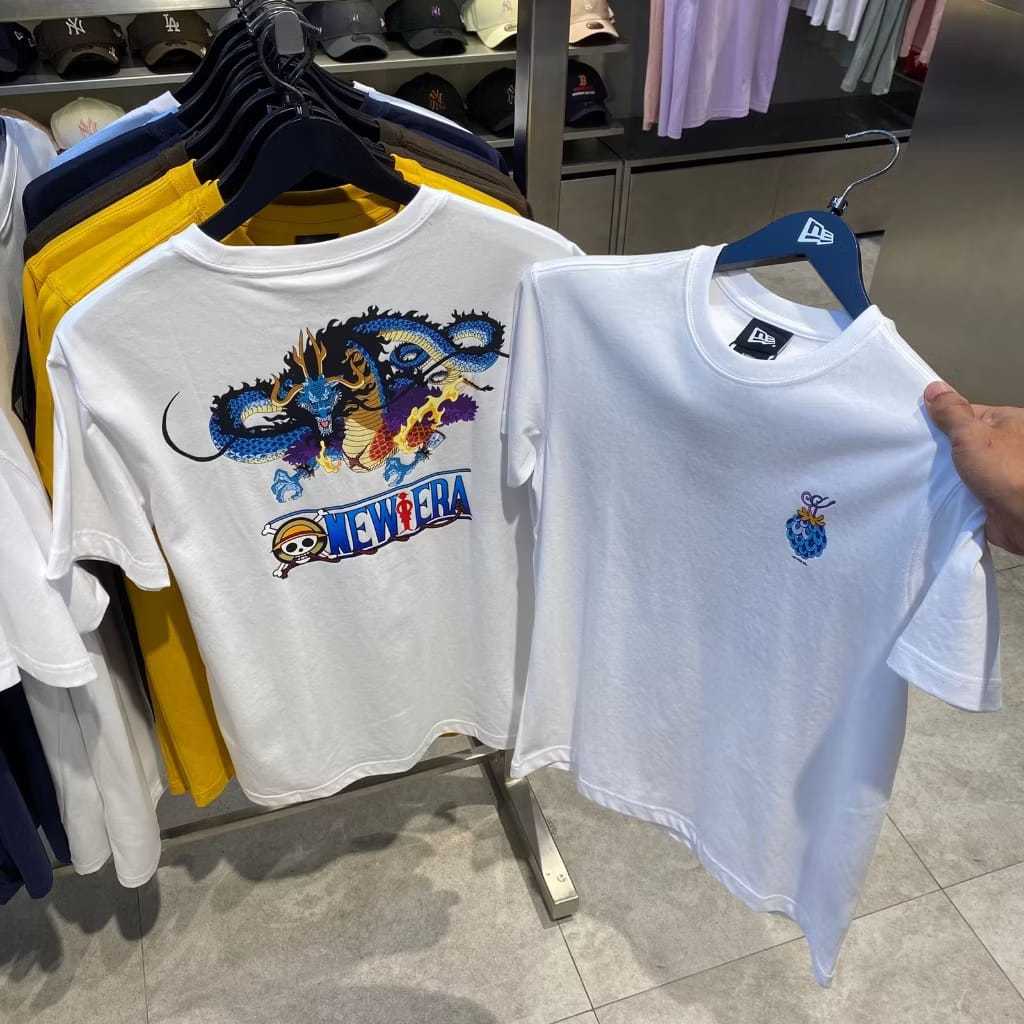 Free Ongkir - T-shirt New Era x One Piece Gear 5 The Fish Fish Fruit White COOLER