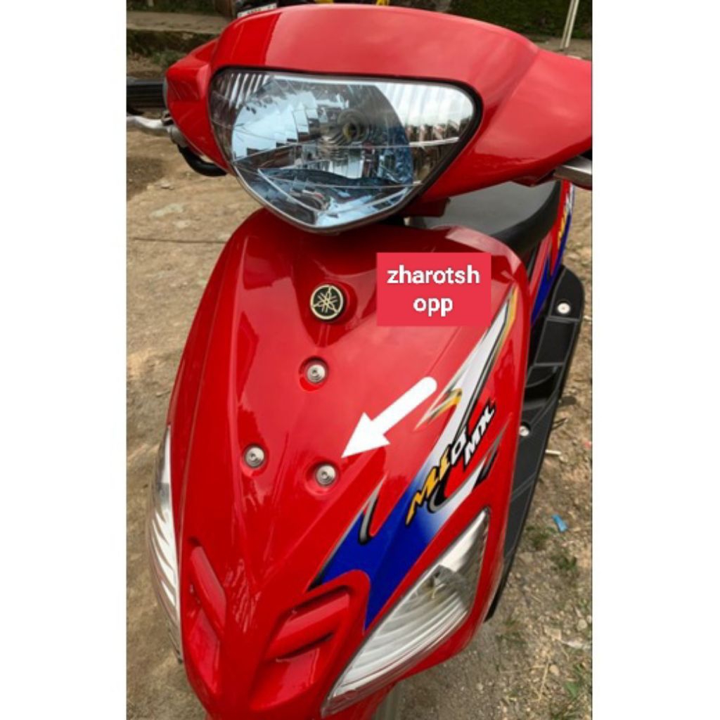 baud tameng depan yamaha stainles original Thailand 3 model 2kunci spiral shlash (kepala besar)Big h