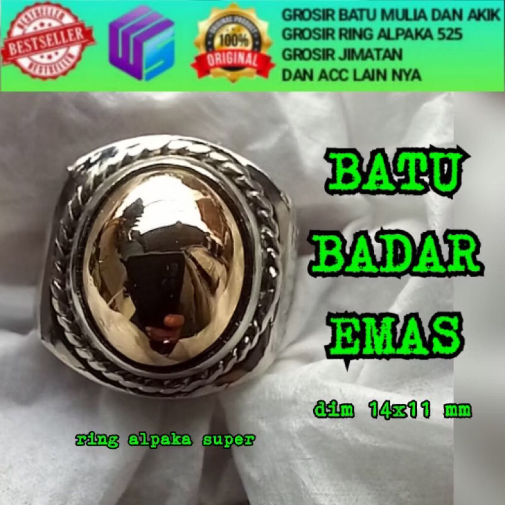 CINCIN BATU BADAR EMAS KURSANI NEMPEL MAGNET