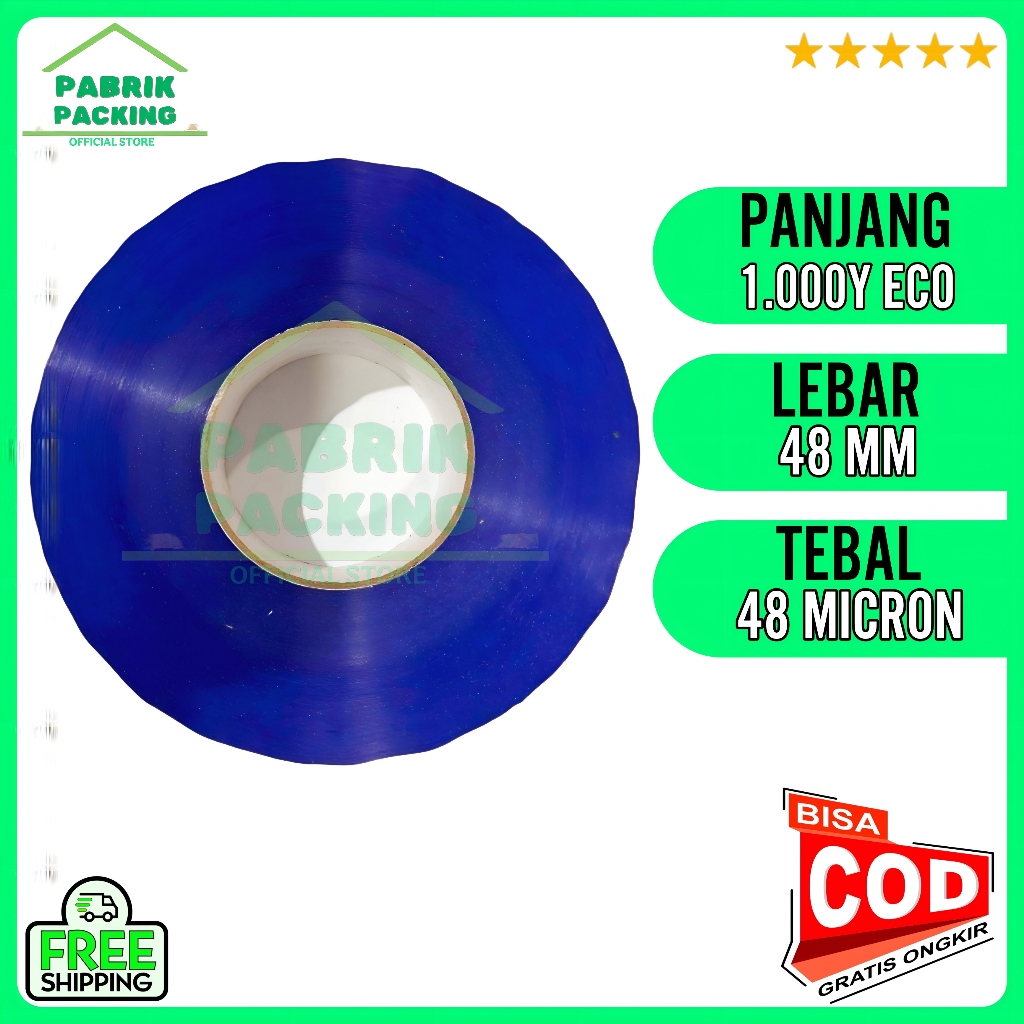 Lakban Warna Jumbo 500yard x 48mm - Lakban Jumbo Warna 500 Meter FULL