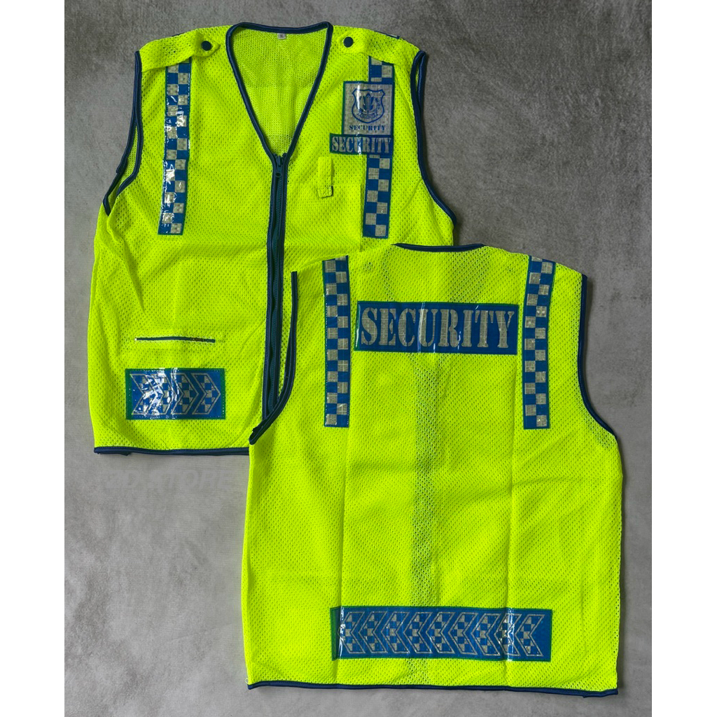 Rompi Jaring SECURITY BIRU/Rompi SATPAM Jaring Hijau Stabilo Tipis