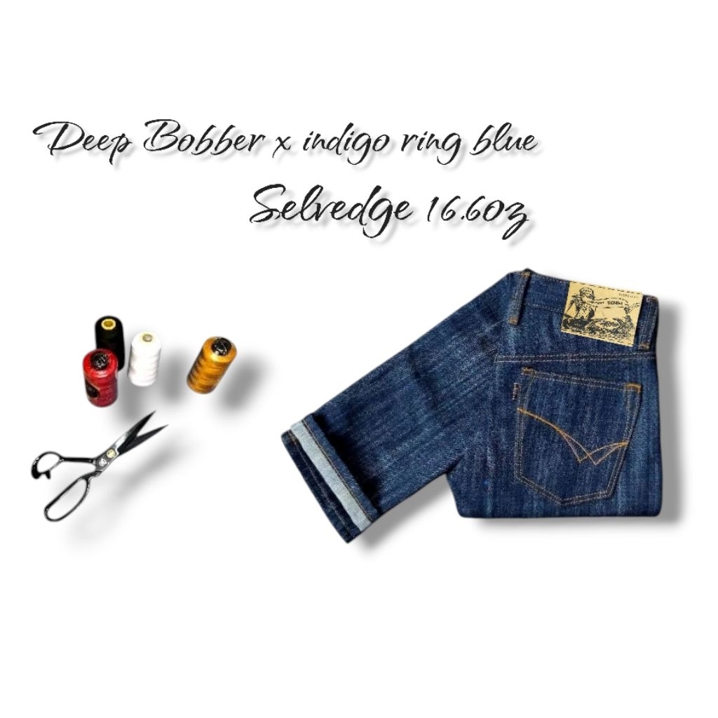 SELVEDGE Bobber ring fiber blue 16.6oz original [ONE OCEAN DENIM]