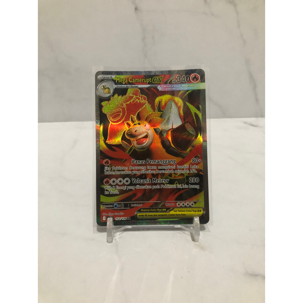 mega camerupt EX SR pokemon tcg indonesia