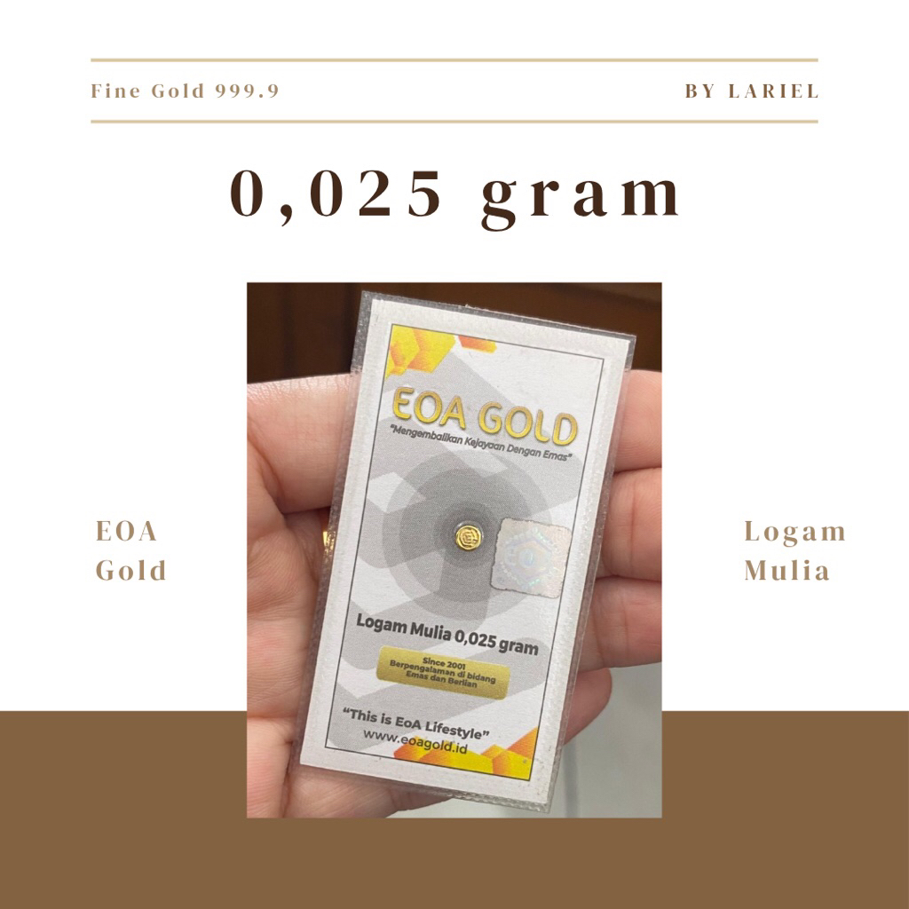 Emas EOA Gold Logam Mulia - 0,025 gram - 0,2 gram