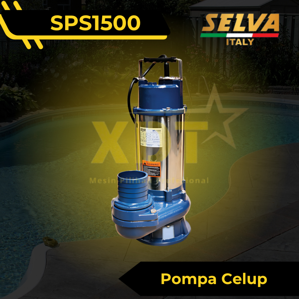 Selva SPS1500 Mesin Pompa Air Celup Celub Satelit 4 Inch 2 HP Submersible Electric Pump SELVA SPS 15