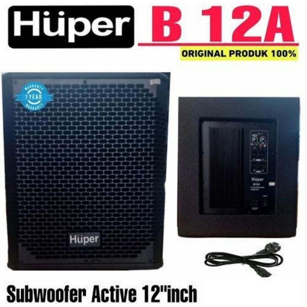 HUPER B12A 12INCH SUBWOOFER AKTIF / B12A HUPER / SUB HUPER B12A / HUPER B12A ORIGINAL