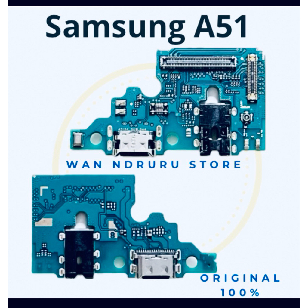 Papan Cas Samsung A51 Original Plus Ic/Konektor Cas