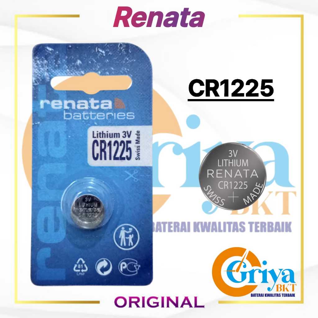 RENATA CR1225 Original Swatch Group Baterai CR 1225 3V Lithium Battery