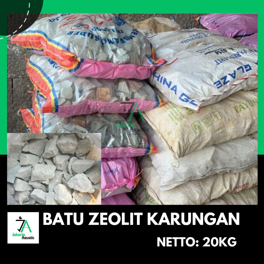 zeolit 20kg media filter kolam koi / zeolit karungan 20kg media filter / zeolit