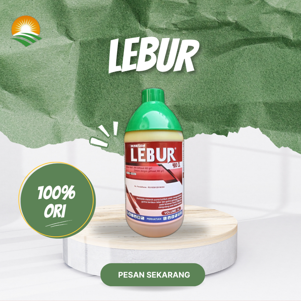 Lebur 480 SL 1 L - Herbisida Original Santani | Obat Rumput Gulma Berdaun Lebar & Sempit