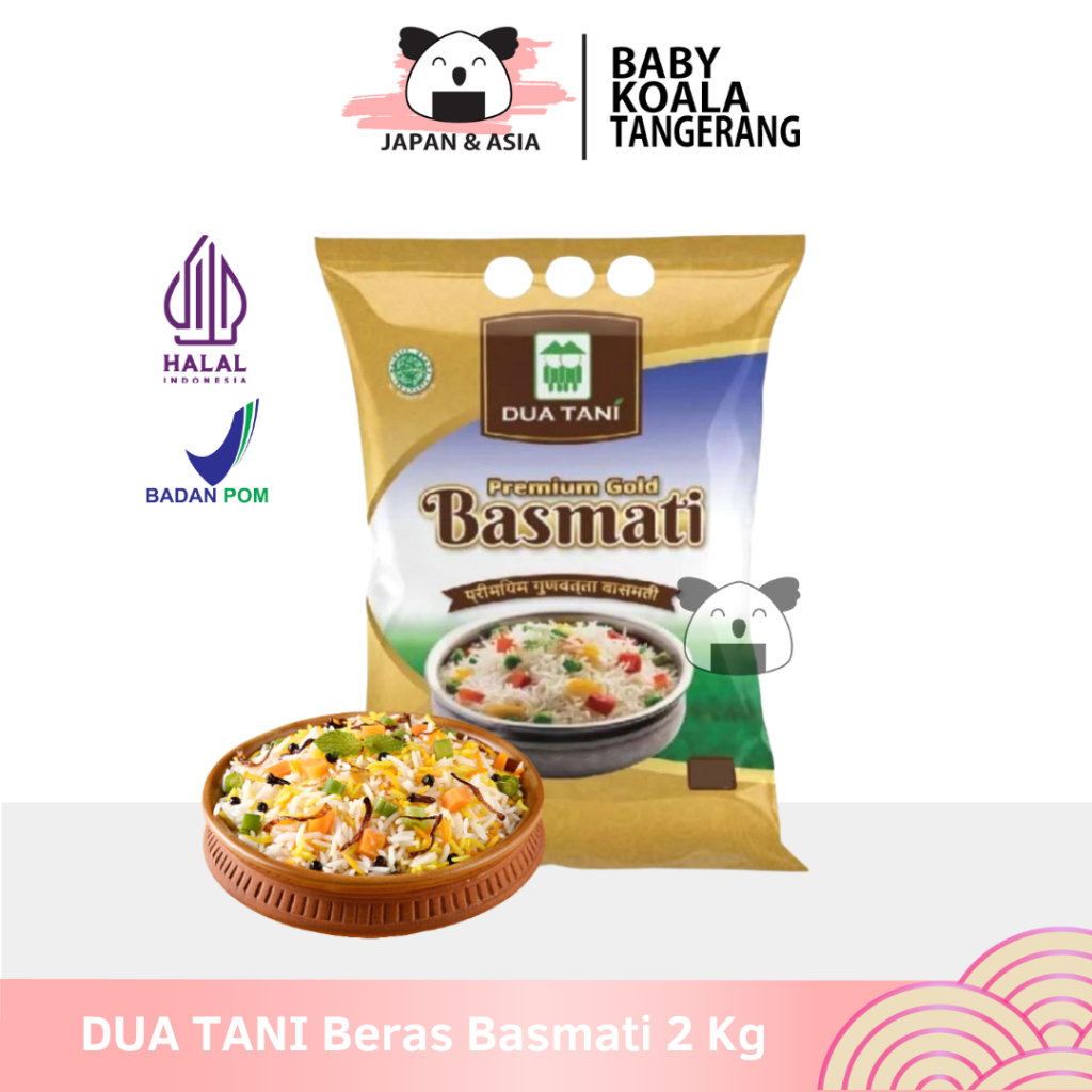 DUA TANI Beras Basmati Premium Gold 2 Kg │ Rice Import Kebuli Biryani Mandi -BKT