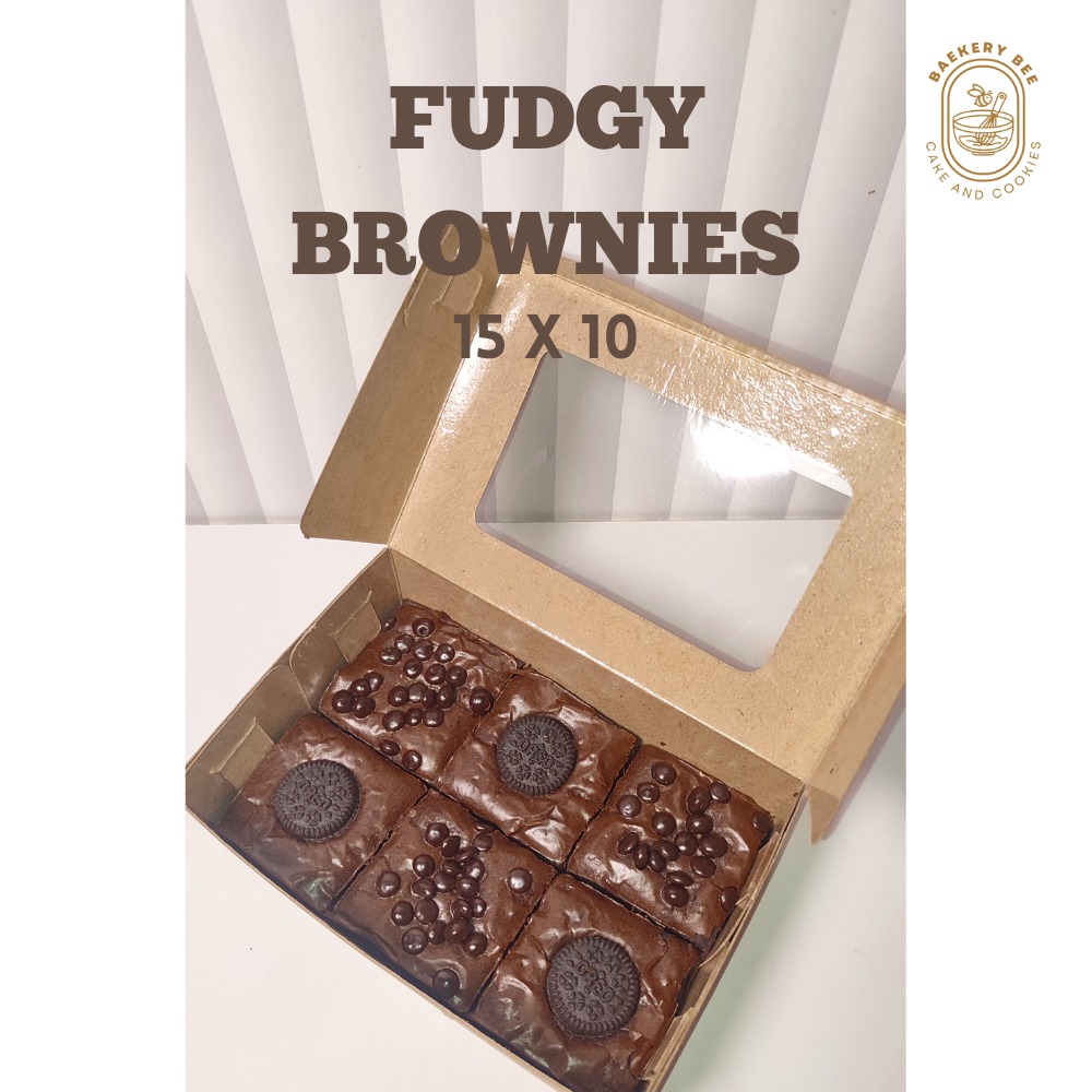 FUDGY BROWNIES (BROWNIES PANGGANG) COKLAT 15 X 10 CM