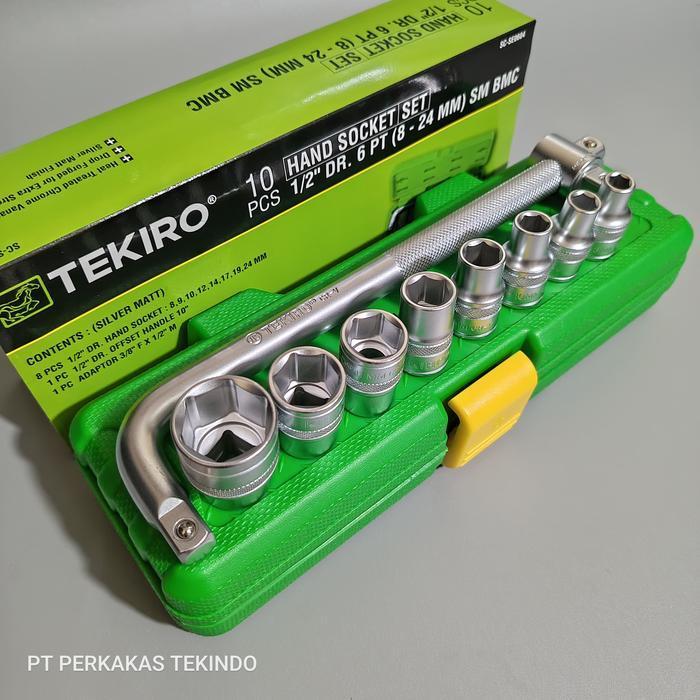 Original Kunci Sok Set Tekiro 8-24mm 10pcs / Kunci Sok Set Tekiro 10pcs Kunci Sok Tekiro Box Plastik
