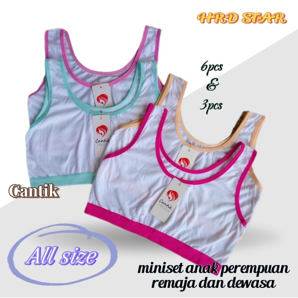 6pcs Miniset Anak Perempuan Remaja/ Miniset Anak Remaja Perempuan Cantik