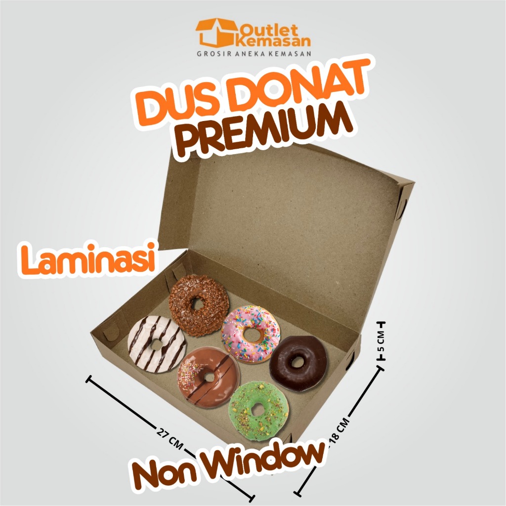 Dus Donat Isi 6 Laminasi Premium Murah [1 pack isi 25pcs]