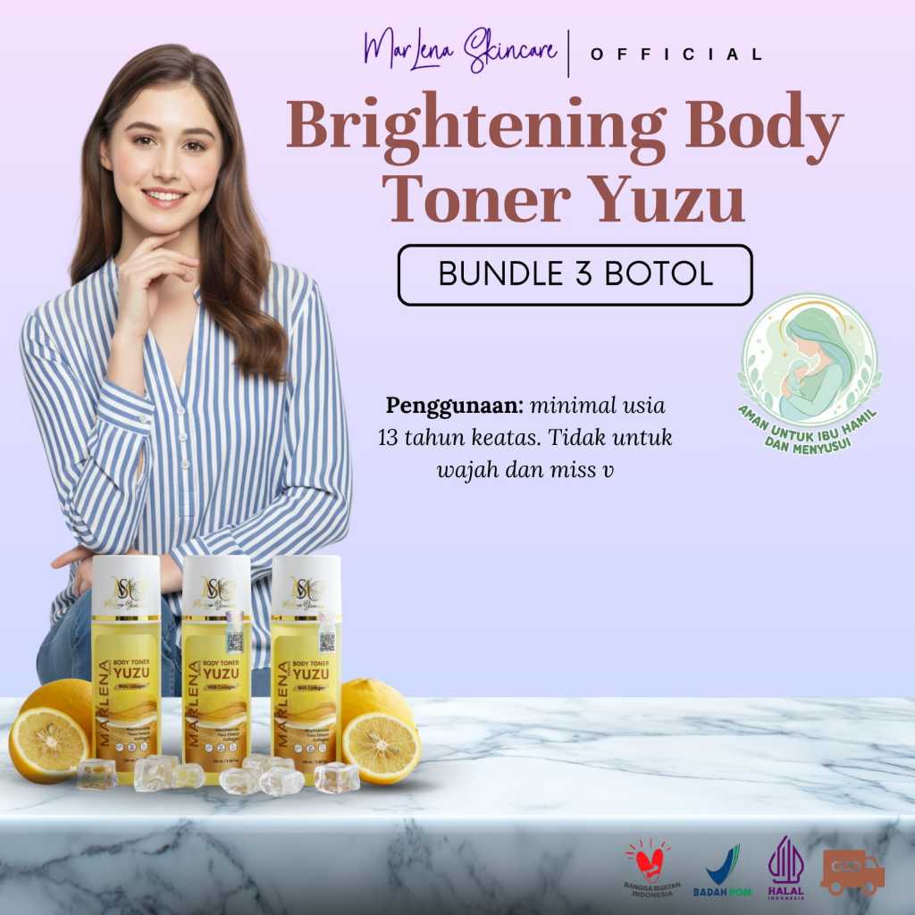 PAKET  3 Toner BADAN LIME YUZU WITH  collagen