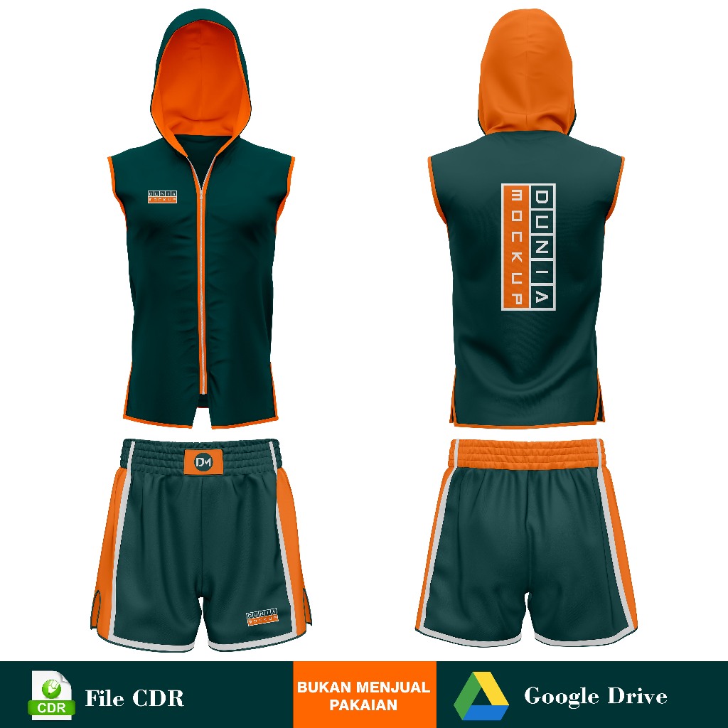 Mockup Jaket & Celana Boxing - CDR