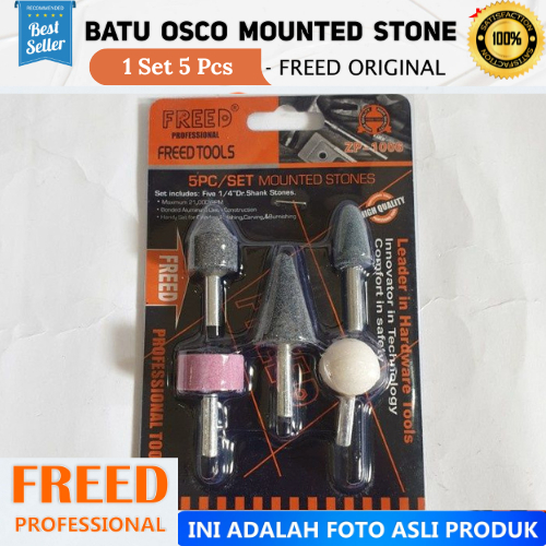 Freed Mata Bor Batu Asah / Batu Poles Oslo Porting Mata Tuner Set 5 Pcs 6mm