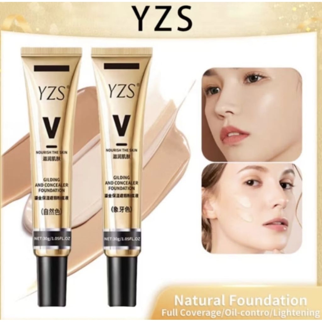 YZS Alas Bedak Foundation YZS Foundation Concealer Oil Control Waterproof Oil Control Full