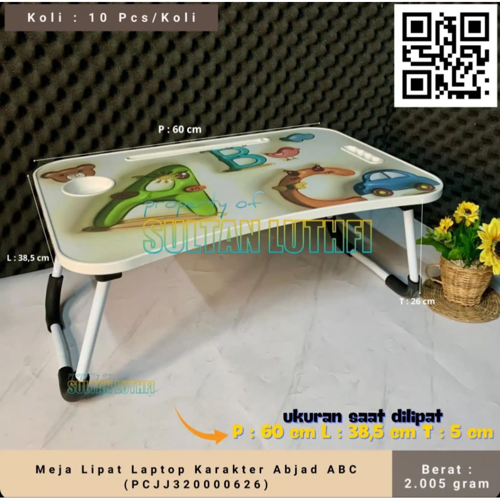 Meja lipat laptop / meja lipat serbaguna / meja belajar lipat