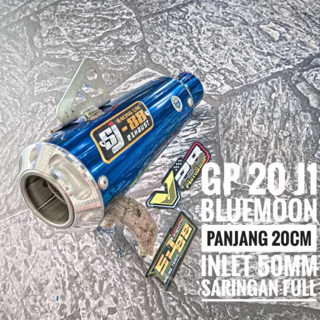 Knalpot SJ88 SILINCER GP 20 J1 / J2 Blue Violet Silinser Original SJ-88 Racing Exhaust Slenser Slins