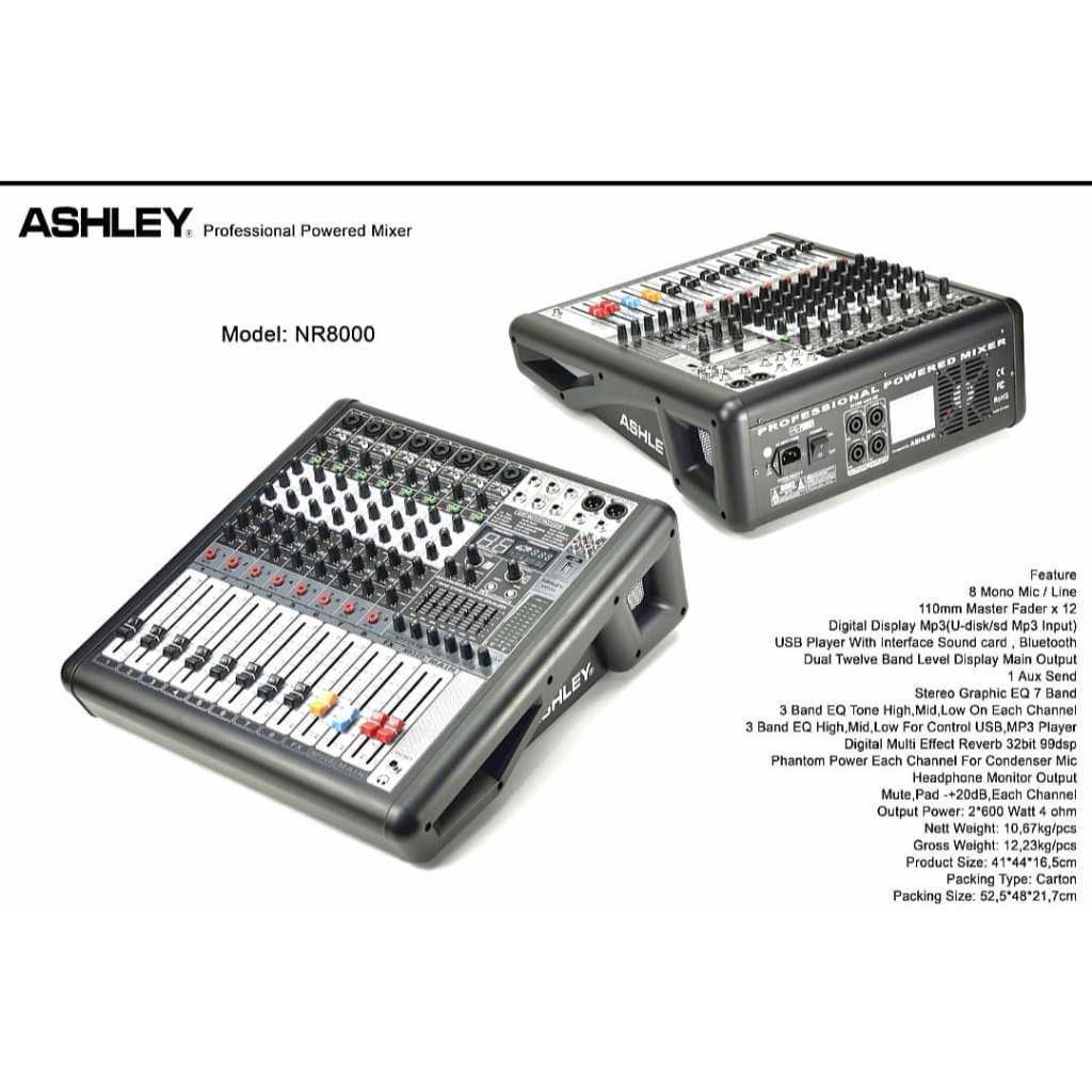 power mixer ashley nr 8000 / nr8000