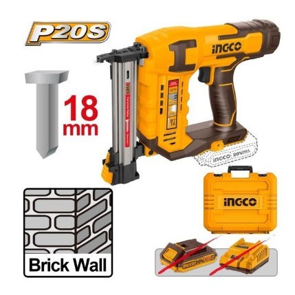 INGCO CSTLI3805 Mesin Paku Tembok Beton Cordless Concrete Nailer Gun