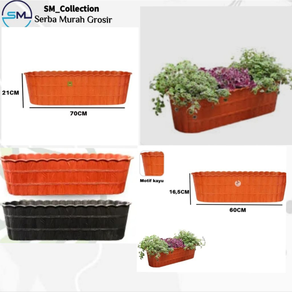 pot bunga/pot tanaman/pot bunga plastik/pot tanaman hias/pot bunga hias panjang
