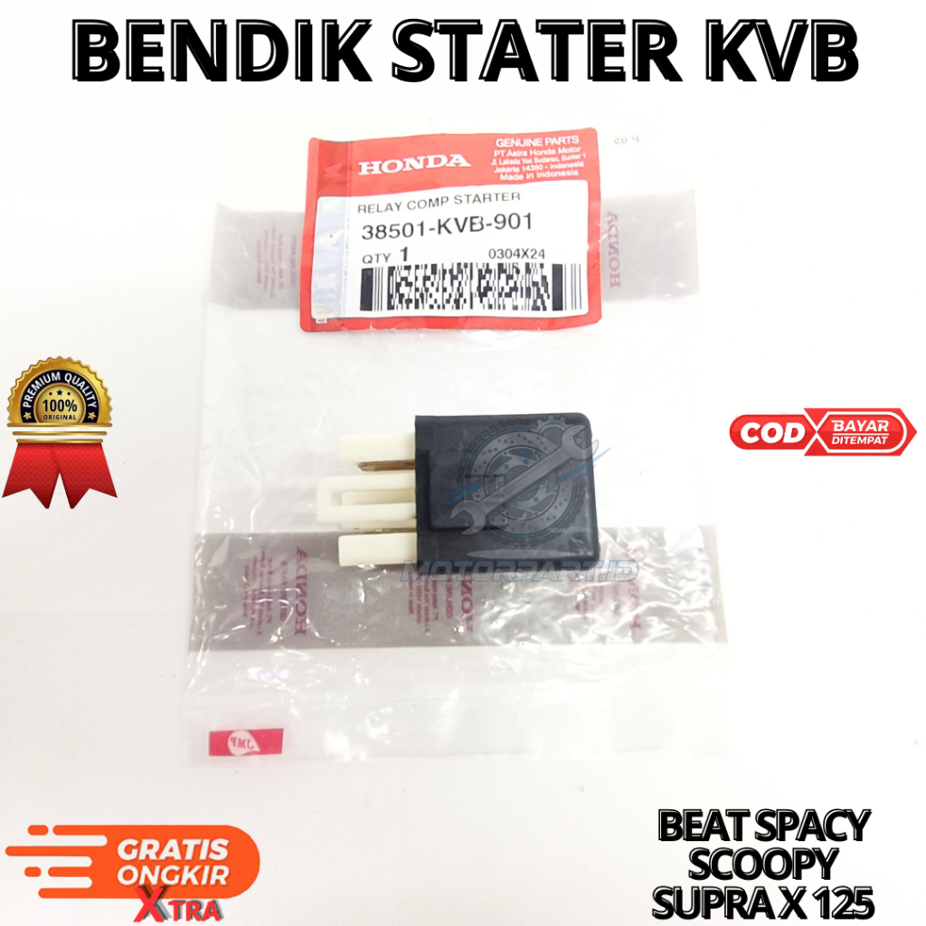 BENDIK STATER KVB UNTUK MOTOR BEAT SPACY,SCOOPY,SUPRA X 125.AHM BERKUALITAS ORIGNAL ASLI ORI