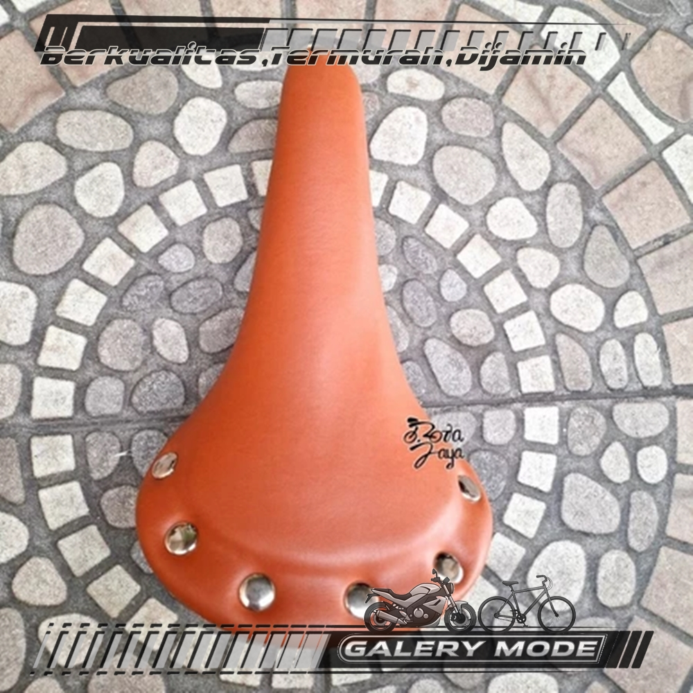 JOK SADEL RETRO KLASIK JADUL PAKU COKLAT FIXIE SPAREPART SEPEDA TERMURAH