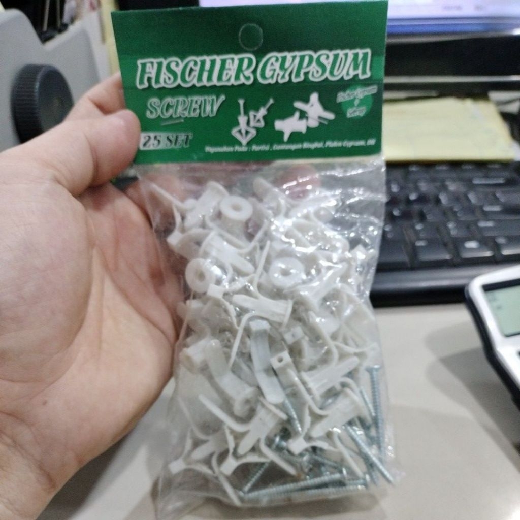 fischer spiser viser gypsum kupu kupu skrup & tanpa skrup