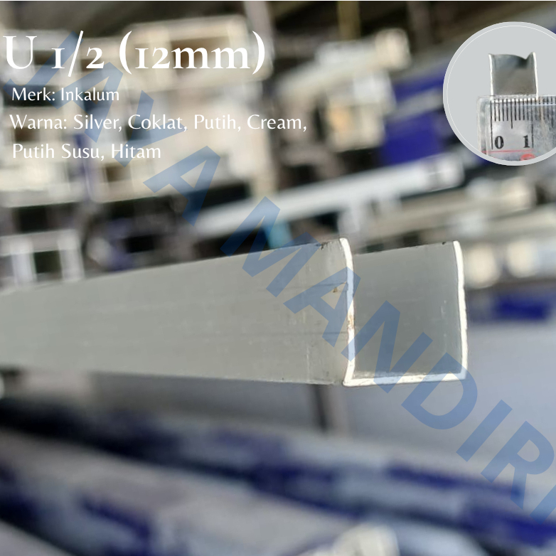 JMG - LIS U CHANNEL U ALUMUNIUM 1/2" (12MM)
