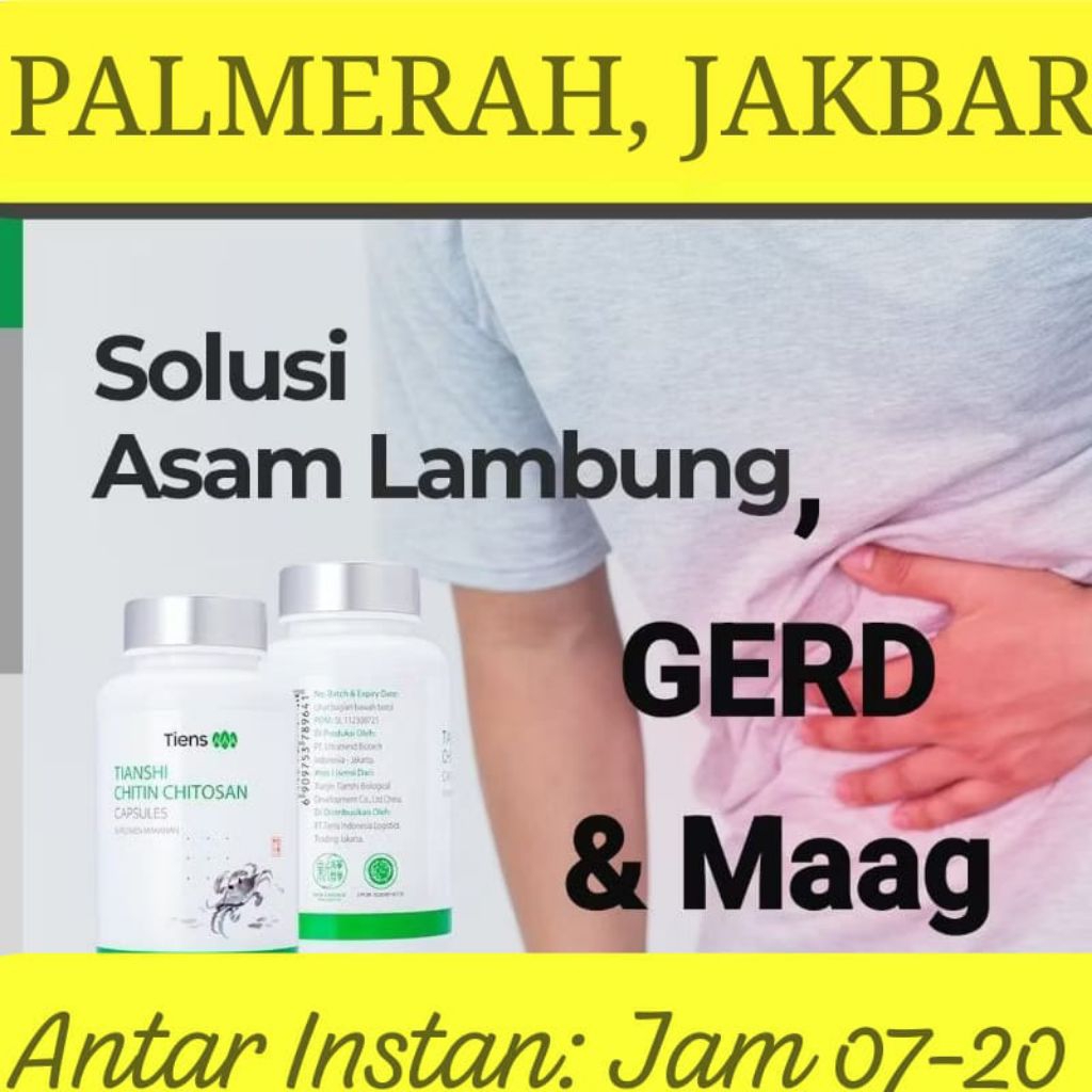 TCM Asam Lambung Maag Gerd Anxiety | Chitin Chitosan Herbal China Fitofarmaka Tiens | Serat Chitin C