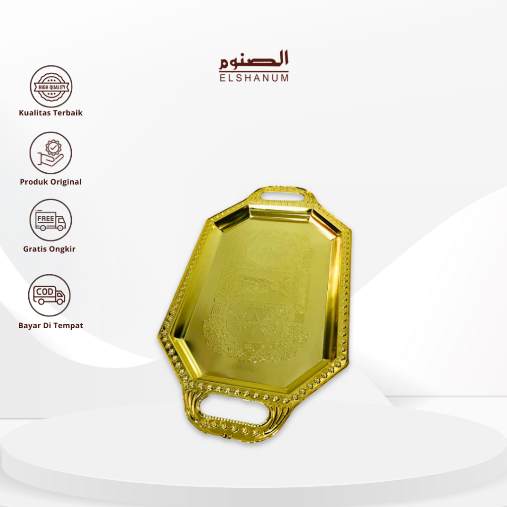 Nampan Arab Souvenir Haji Dan Umroh / Nampan Emas / Nampan Stainless  / Oleh Oleh Haji alelal store