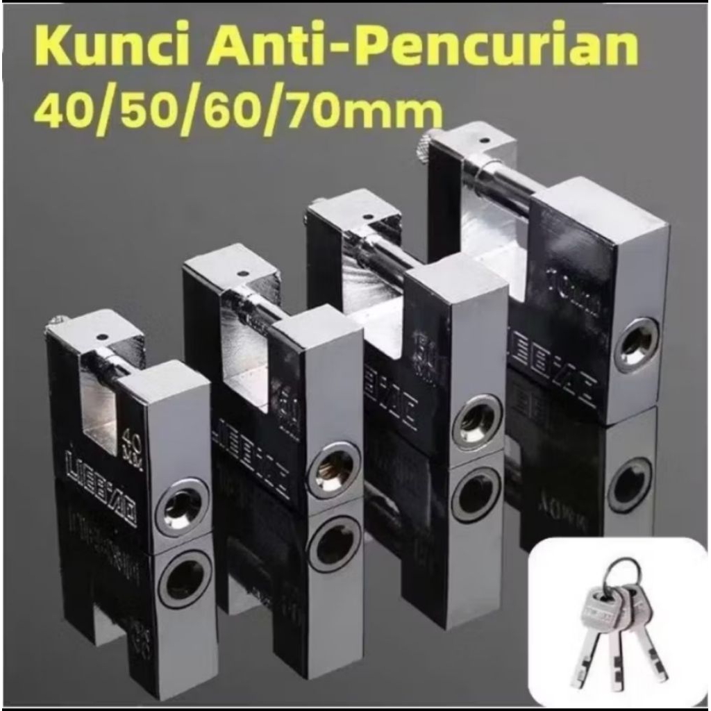 Kunci gembok panser/gembok stainless anti karat/Gembok anti maling anti potong