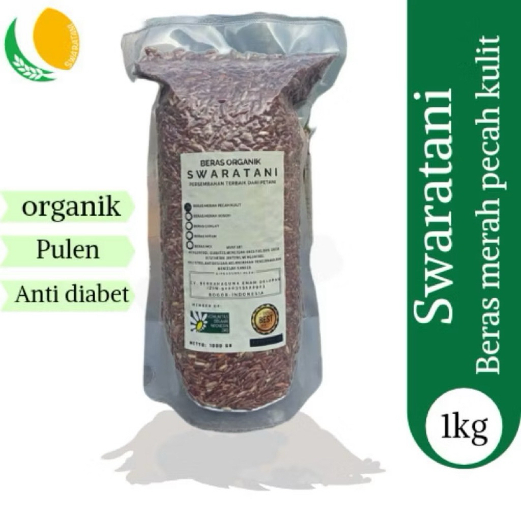 beras merah pecah kulit swaratani