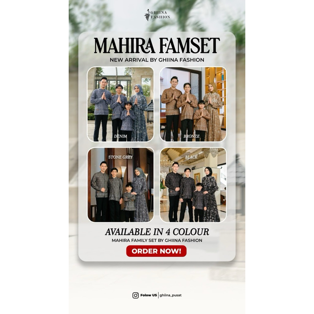 Mahira family set, ori ghiina fashion, sarimbit keluarga, coupe keluarga, sarimbit motif