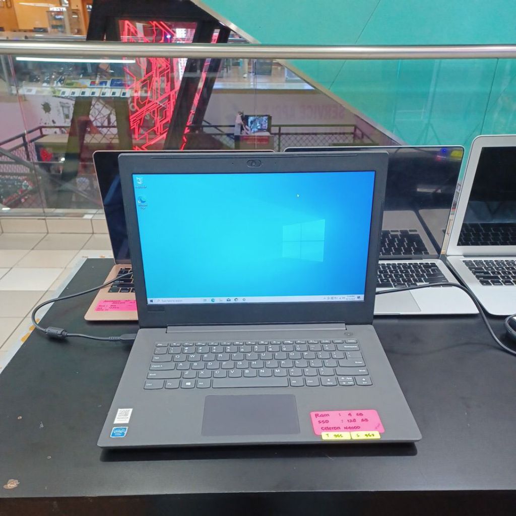 laptop lenovo ideapad V130 14IGM intel celeron N4000 ram 4gb ssd 128gb 967 minus speaker kecil
