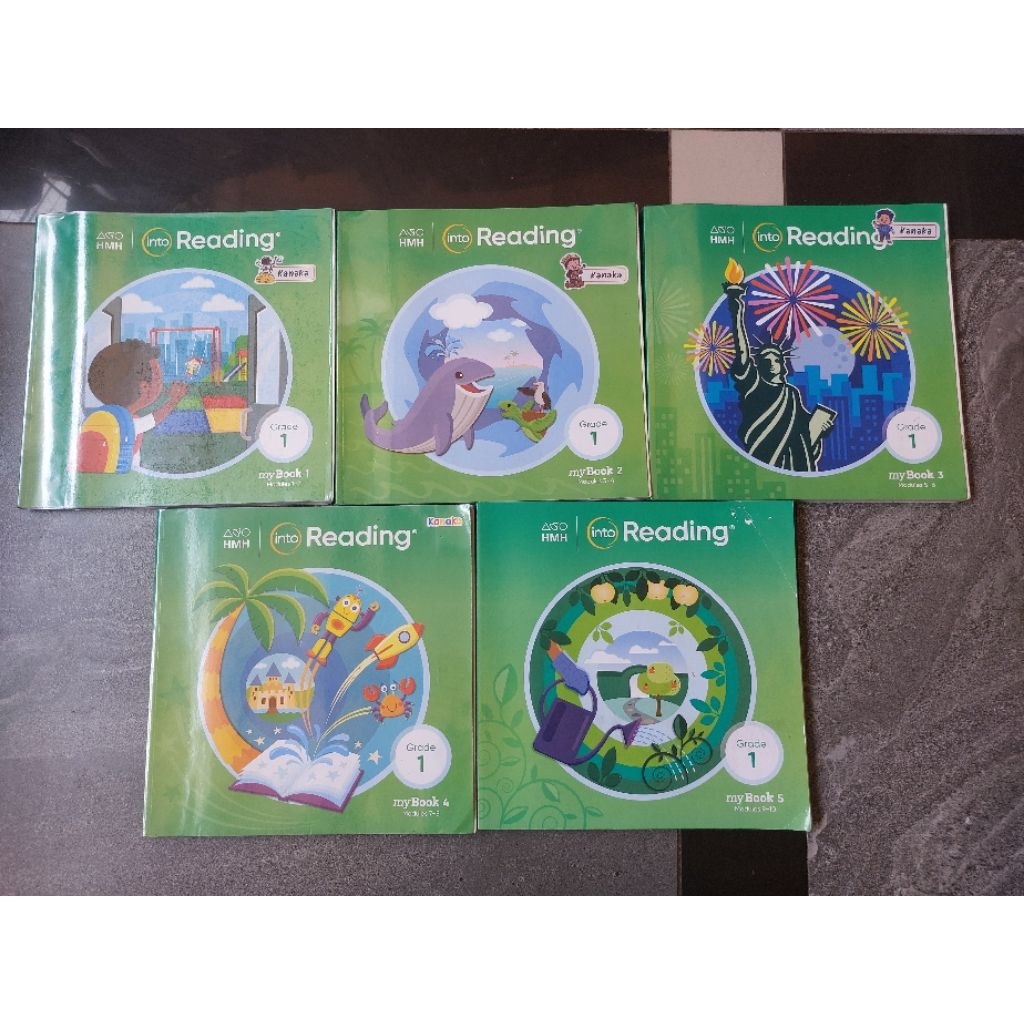 [Preloved] HMH Into Reading, 2022 ed, Student myBook Softcover Set (Volumes 1-5), Grade 1,  Primary 