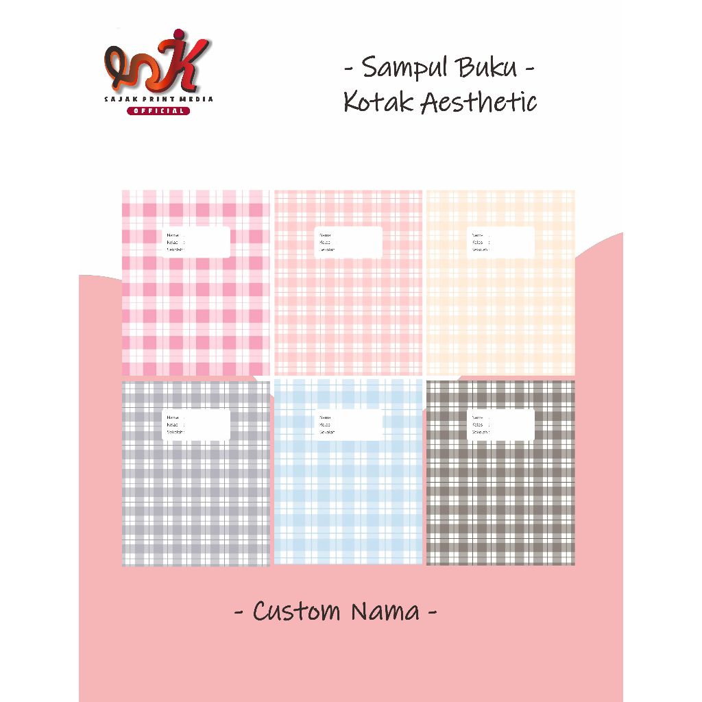 Sampul Buku Aesthetic Kotak