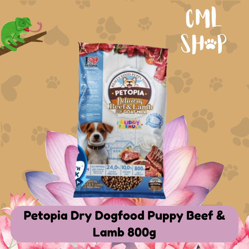 Dogfood - Petopia Dry Dogfood Puppy Beef & Lamb 800g
