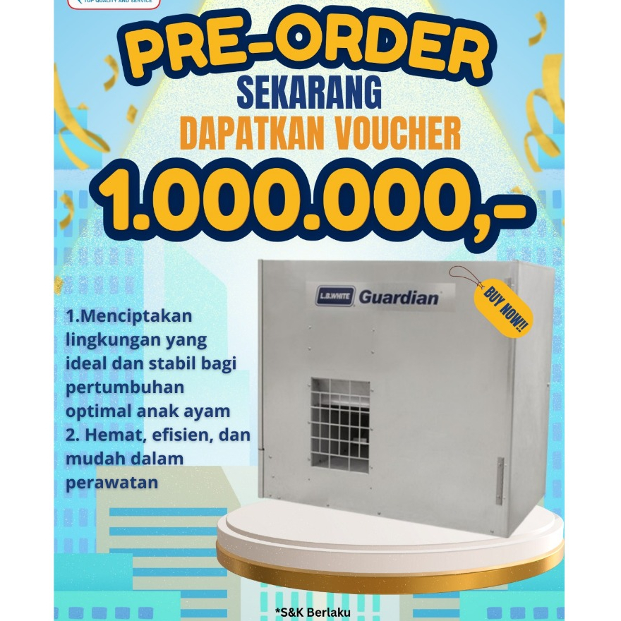 Heater Gas LB White Guardian - Pemanas Kandang Ayam - Pemanas Gas