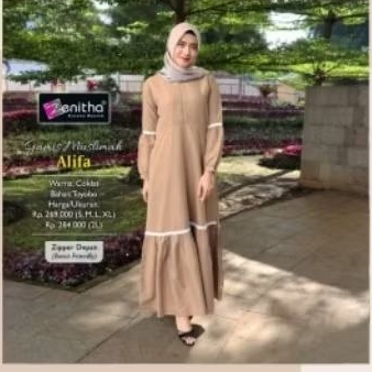 GAMIS ZENITHA ALIFA COKLAT GAMIS DEWASA SIMPEL